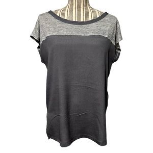 Banana Republic gray two tone sleeveless blouse linen small